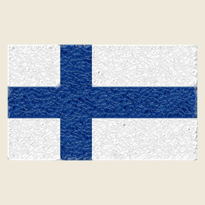 cristal drapeau Finlande