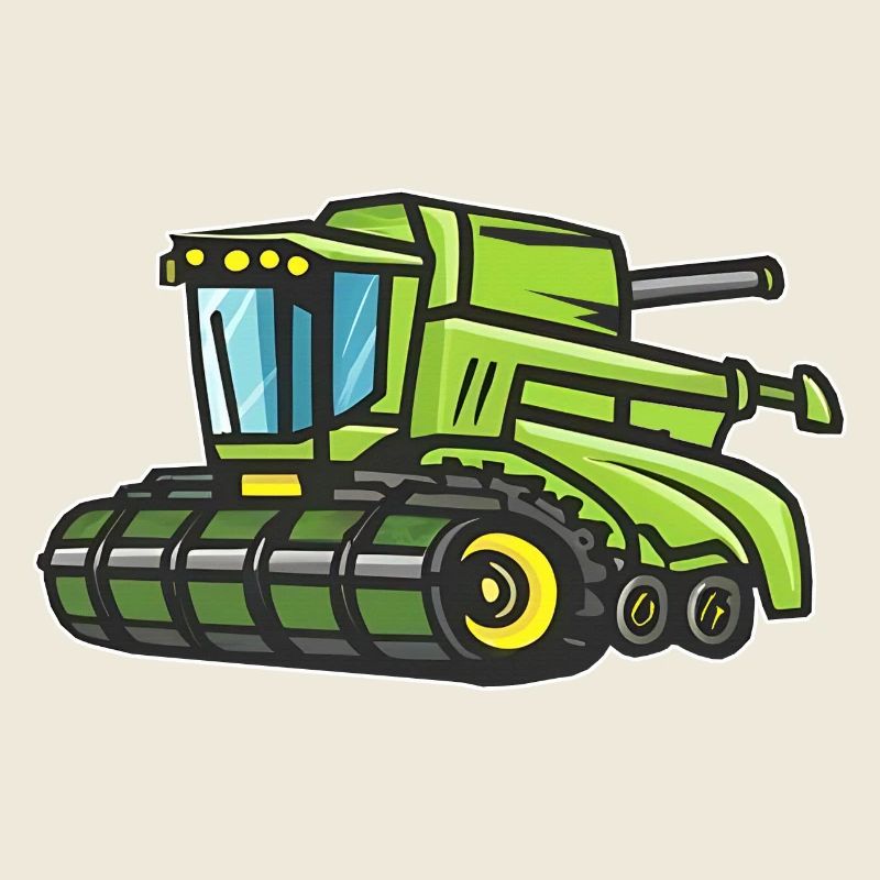 Green Combine Harvester
