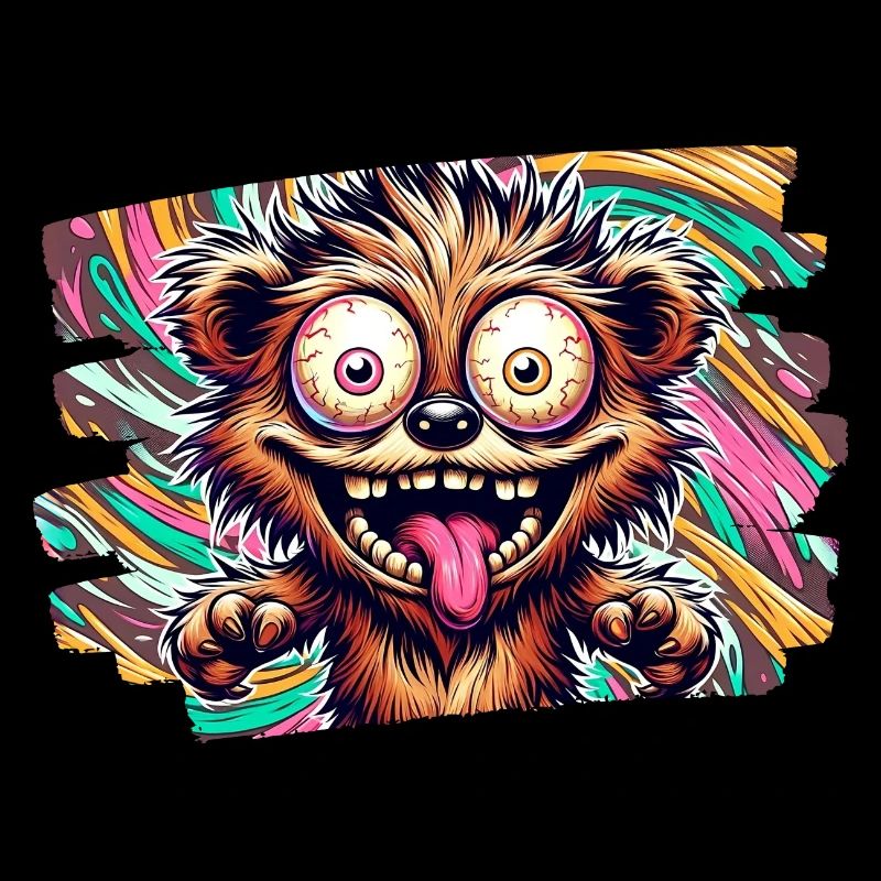 Psycho Bear Coloré Psycho, Cool, Fête