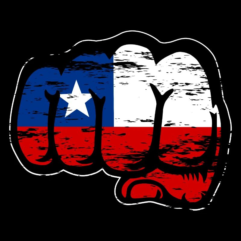 Poing du drapeau chilien utilisé