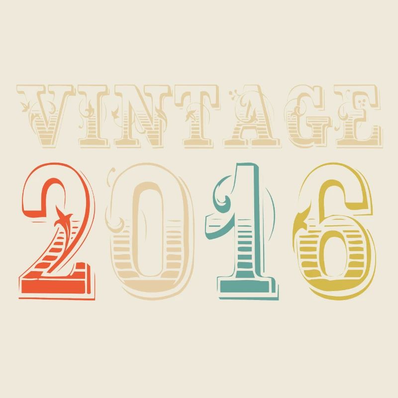 Vintage 2016- 8 th birthday - 8 ans