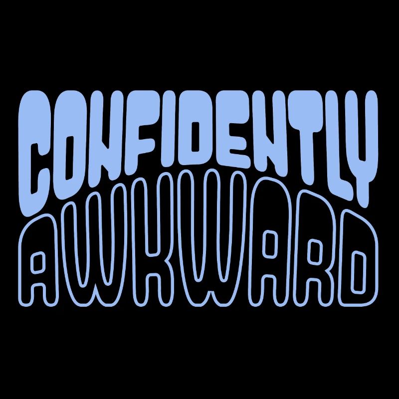 Confidently awkward in blue