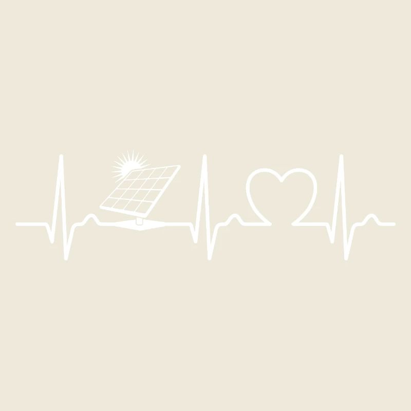 Photovoltaïque - Energie solaire - Courbe ECG - Impulsion