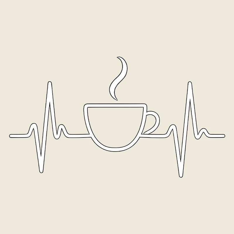 Coffee Heartbeat ECG Coffee Drinker Coffee