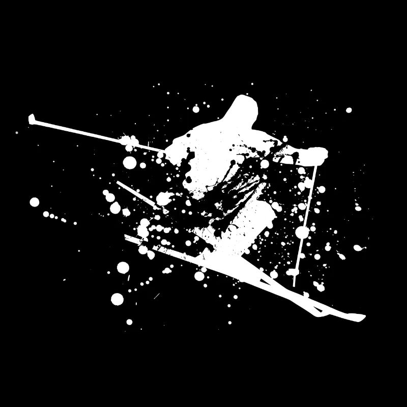 Skier Ski Freestyle Minimal Art