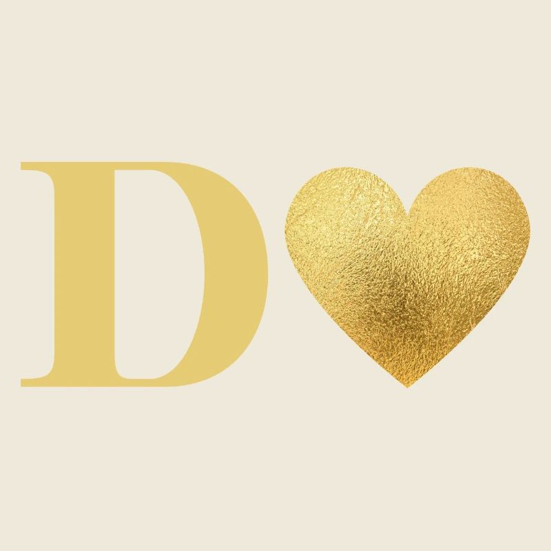 Lettre d cœur doré