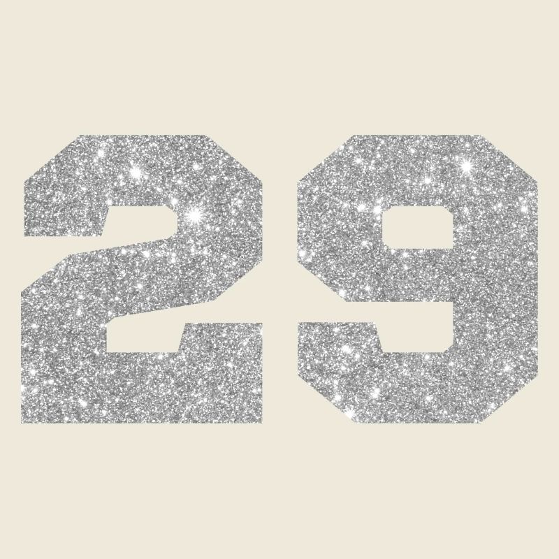 Nummer 29 Silberglitter - 29. Jubiläum