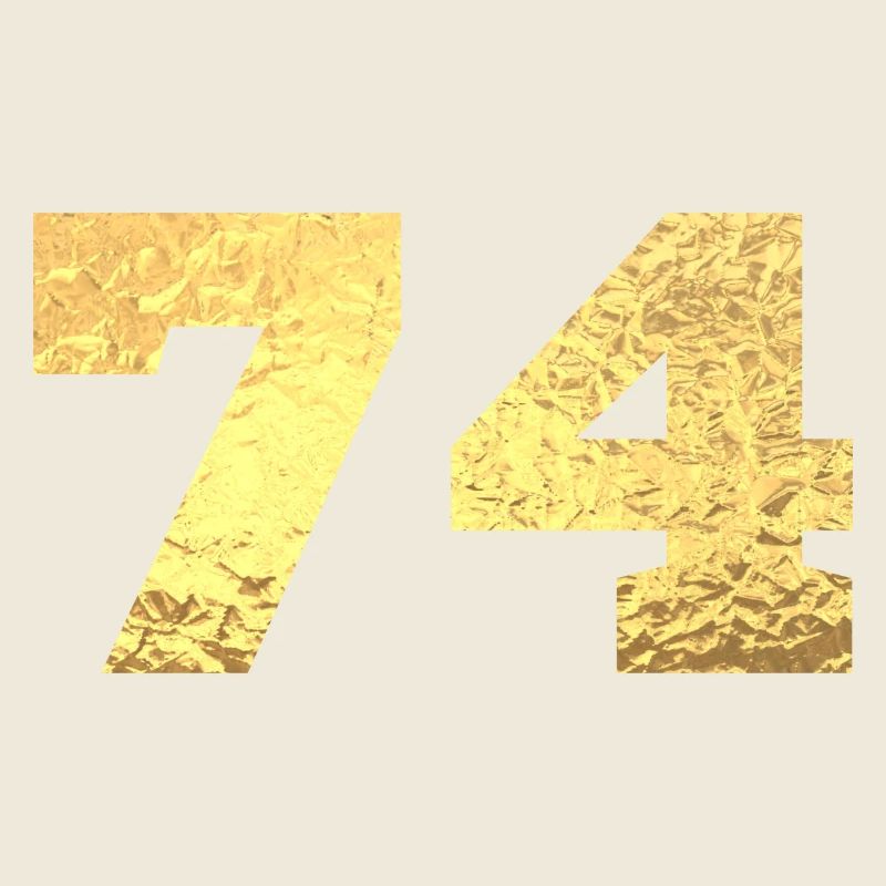 74 paillettes doré - 74 anniversaire