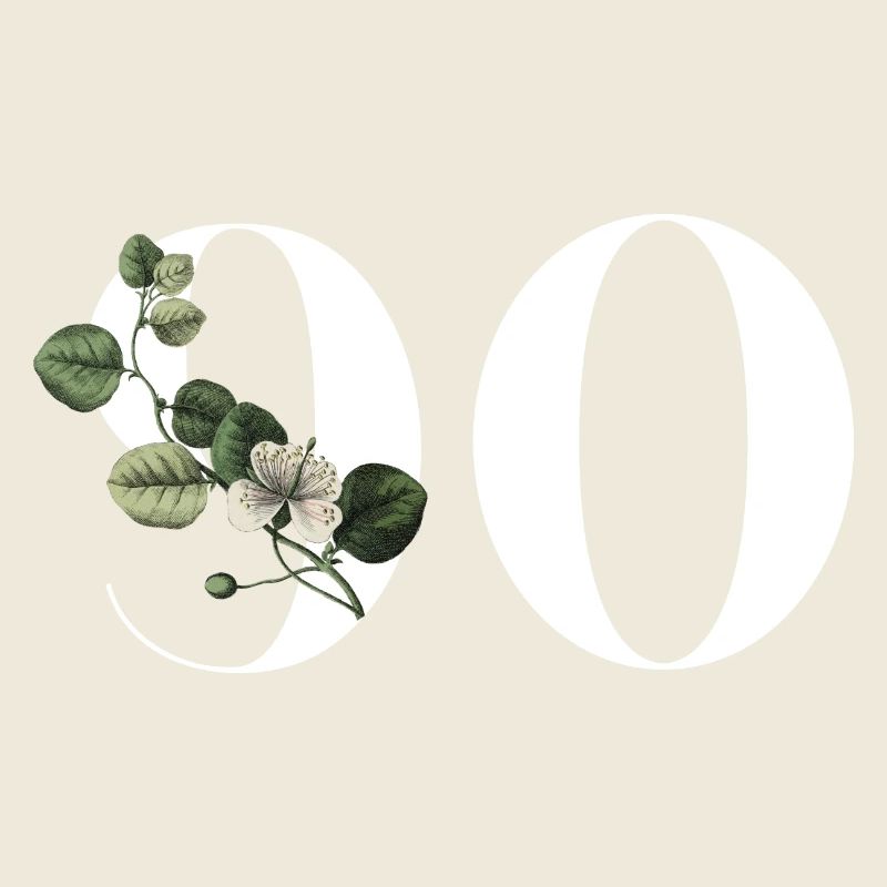 Nummer 90 Blumengrün - 90. Blumengeburtstag