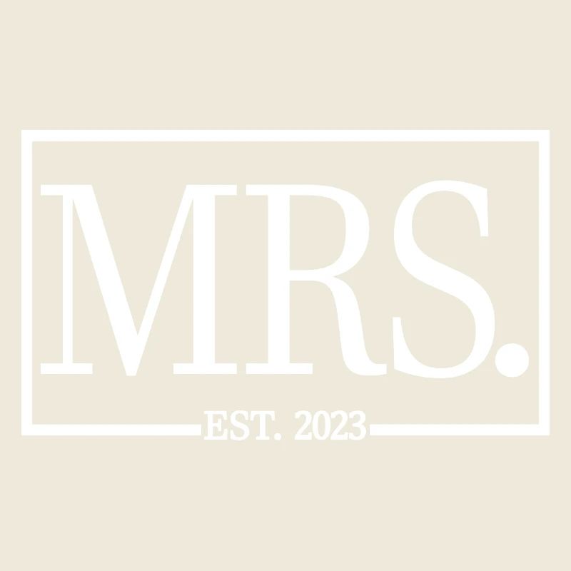 Mme Est. 2023 Fiançailles Mariage Douche nuptiale