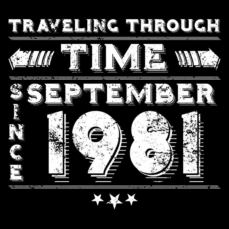 Vintage Zeitreise Geburtstags Design September 198