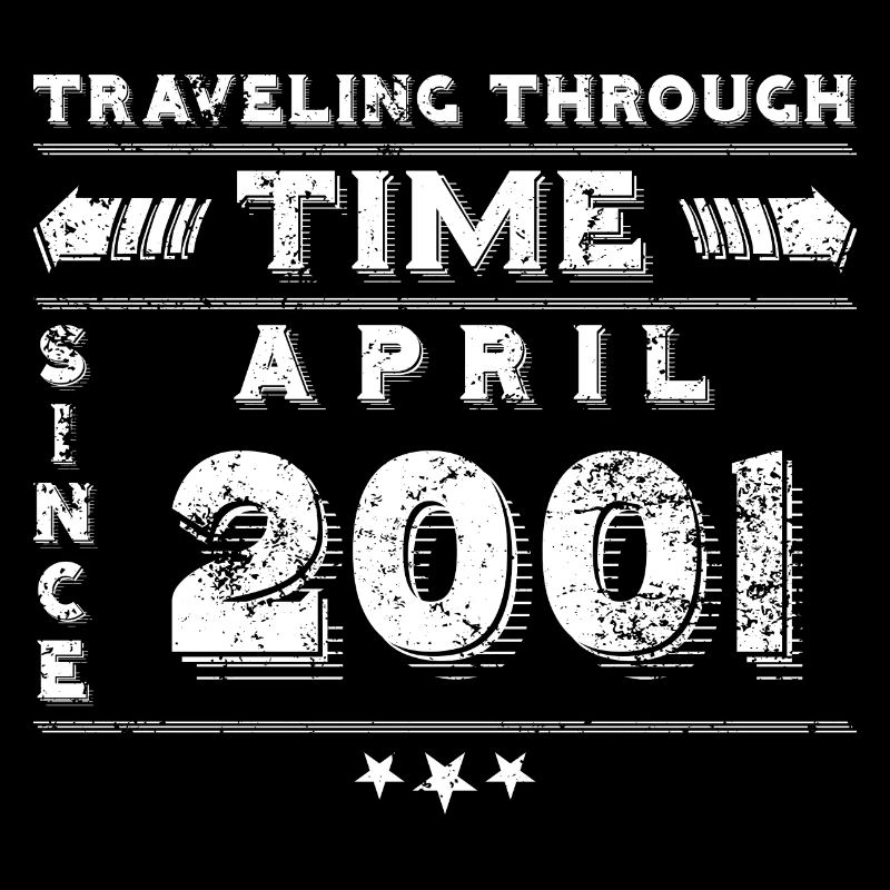Vintage Zeitreise Geburtstags Design April 2001
