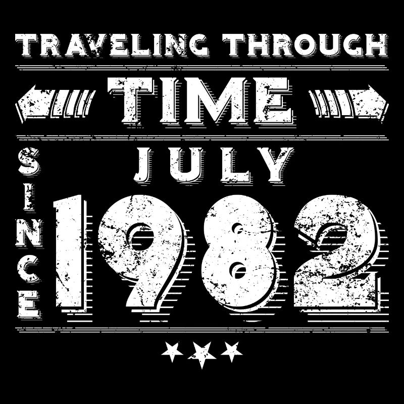 Vintage Zeitreise Geburtstags Design Juli 1982