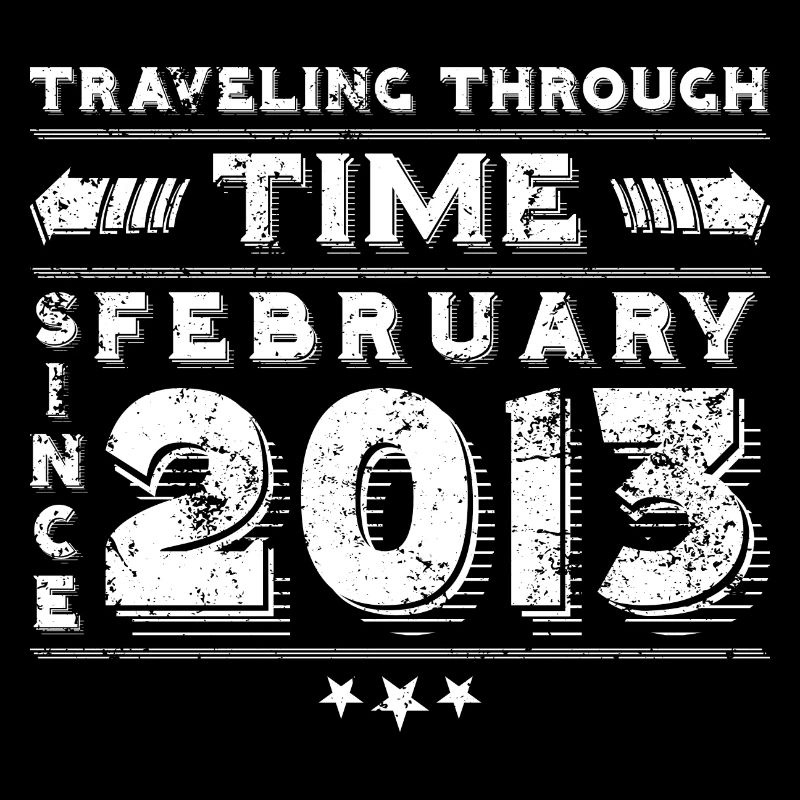 Vintage Zeitreise Geburtstags Design Februar 2013