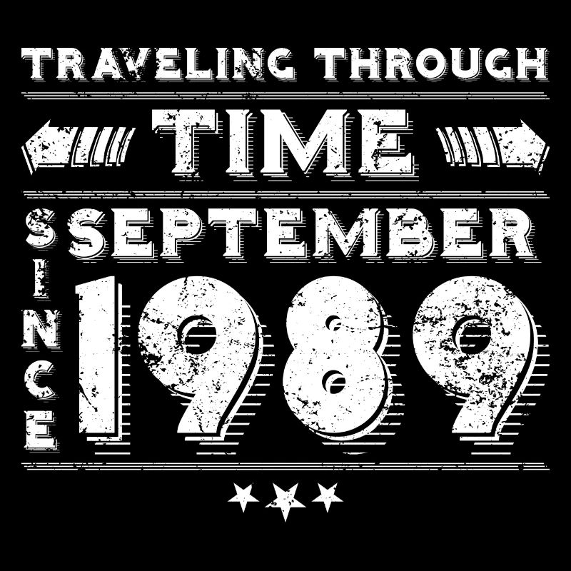 Vintage Zeitreise Geburtstags Design September 198