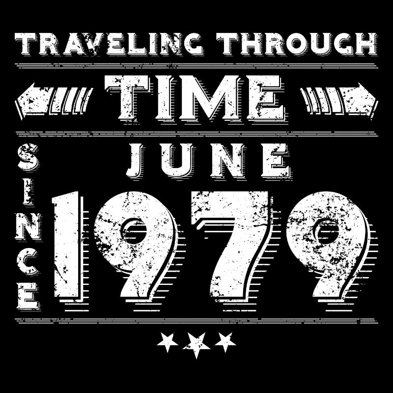 Vintage Zeitreise Geburtstags Design Juni 1979