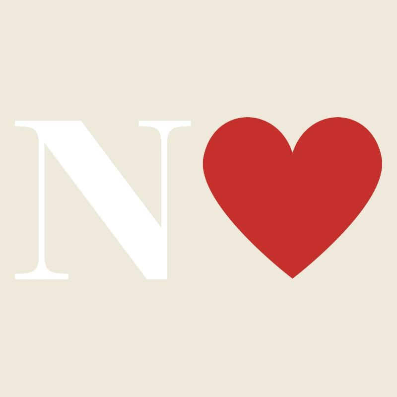 Buchstabe n rotes Herz