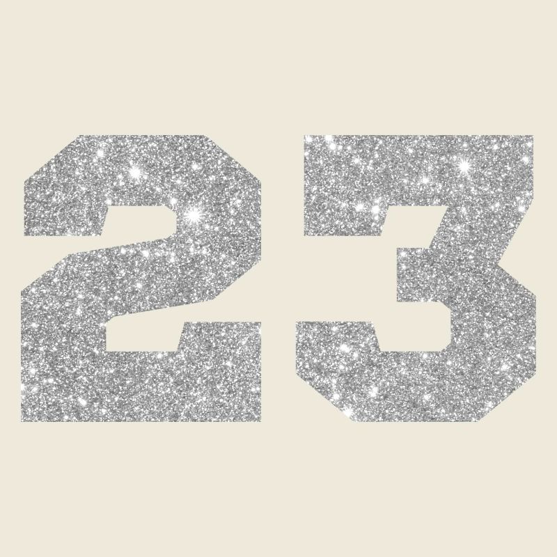 Nummer 23 Silberglitter - 23. Jubiläum