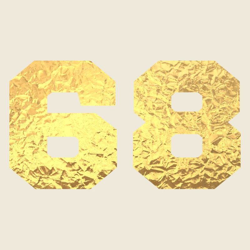 Nummer 68 Gold Glitter - 68. Jahrestag