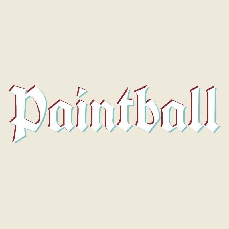 Logo de paintball rustique avec effet de distorsion 3d