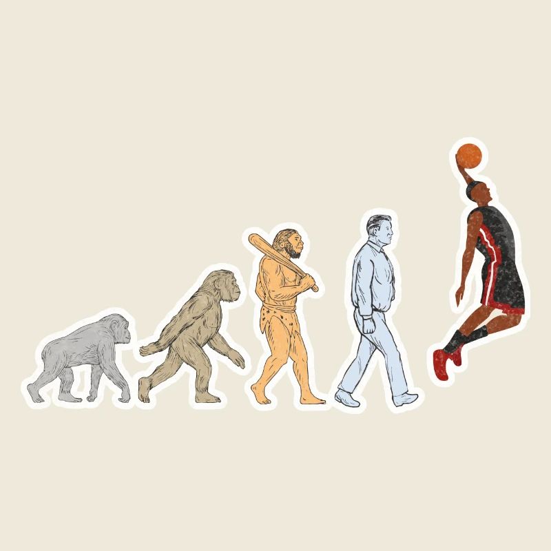 Evolution Joueur de Basket-ball Grunge