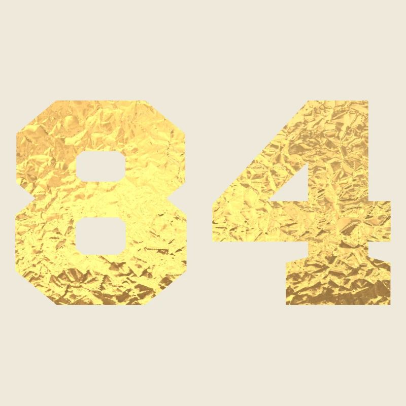 Nummer 84 Gold Glitter - 84. Jahrestag
