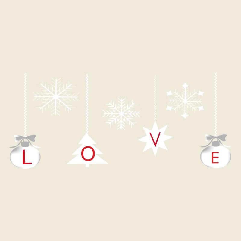 Weihnachtskugeln mit Love