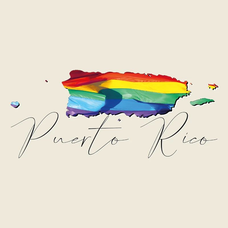 Puerto Rico (USA) | echte Flagge | LGBTQIA+ Script