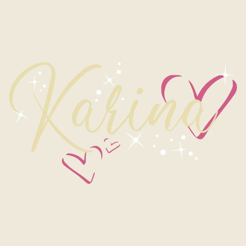 Karina Nom Prénom Calligraphie coeur