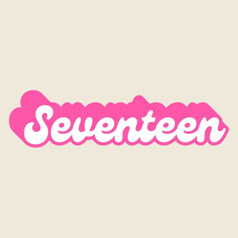 Seventeen birthday - 17e anniversaire rétro rose
