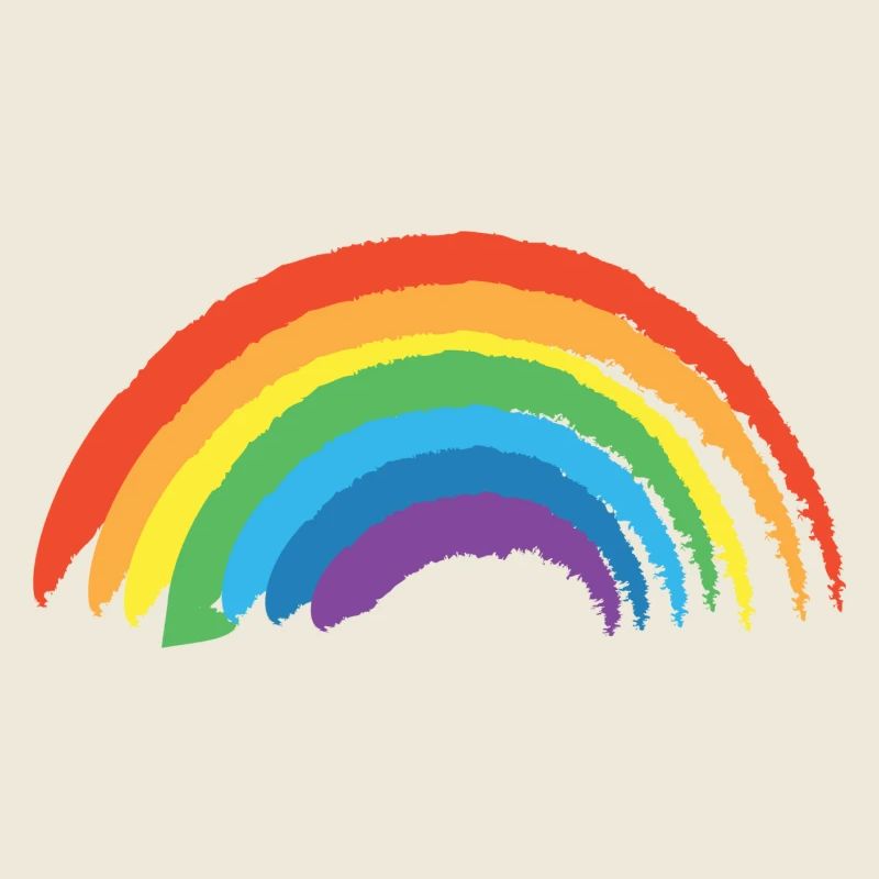 Regenbogen mit bunten Farben Retro Vintage