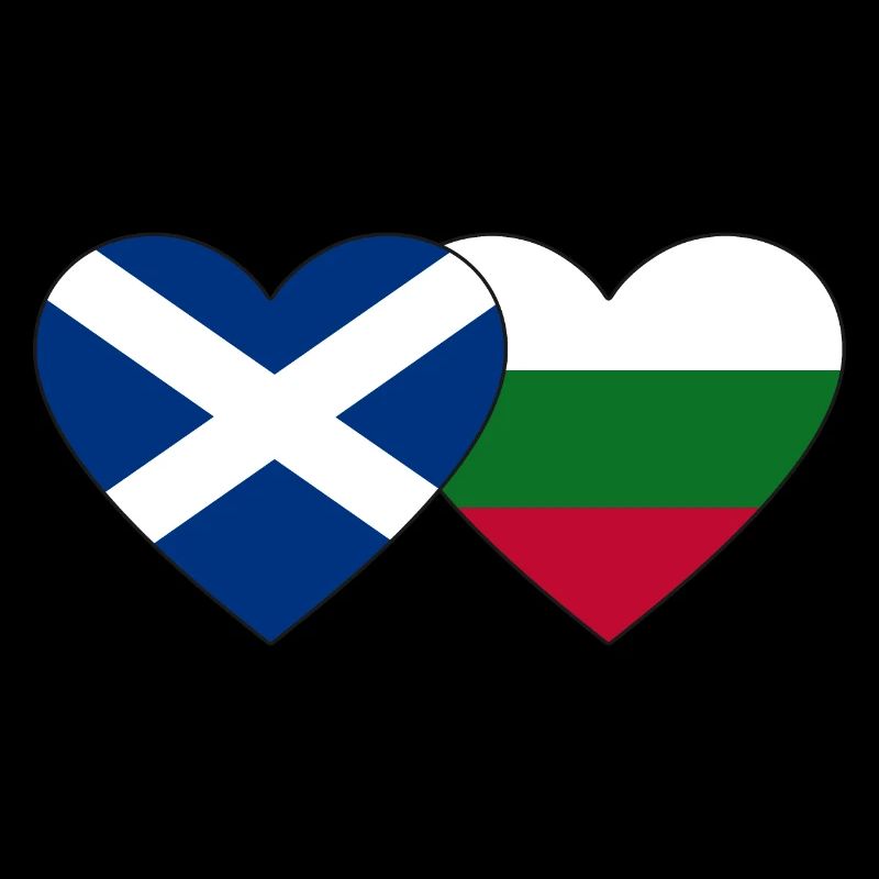 Ecosse Bulgarie Drapeau Coeur