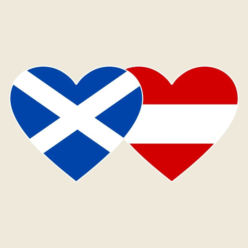 Scotland Austria Flag Heart