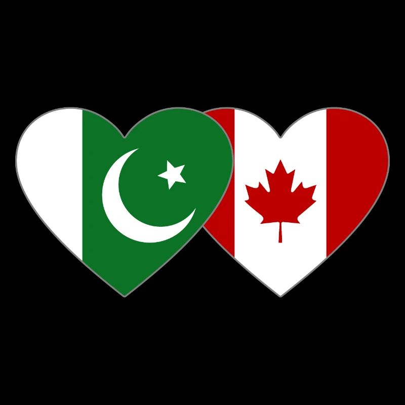 Pakistan Canada flag heart