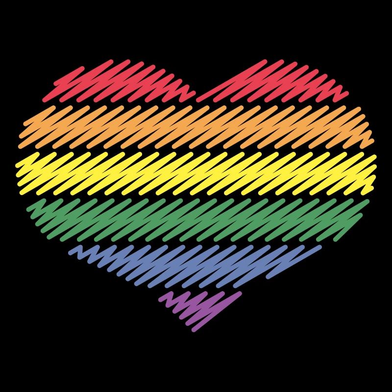 Rainbow Heart (Love / Scribble / 6s / PNG)