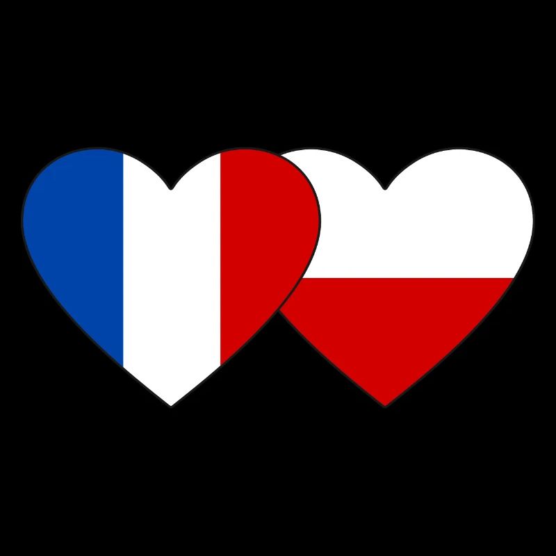 France Pologne Drapeau Coeur