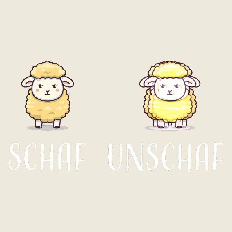 Schaf Unschaf lustiges cooles Geschenk