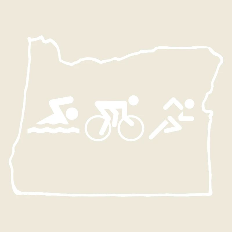 Graphique sportif de triathlet