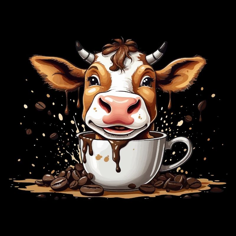 MILCHBAUER KUH BAUER KAFFEE KÜHE