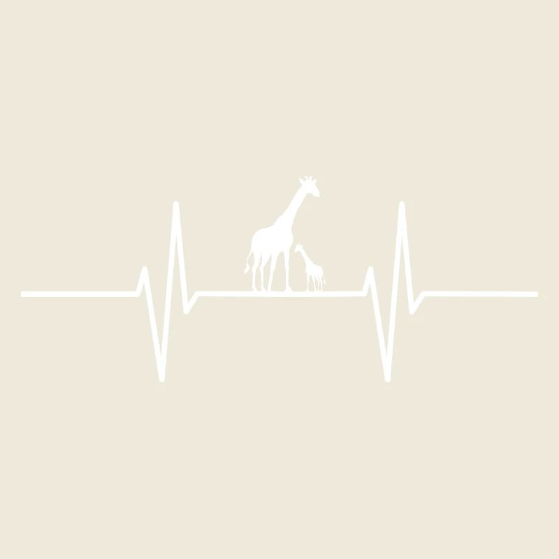 Herzschlag mit Giraffen