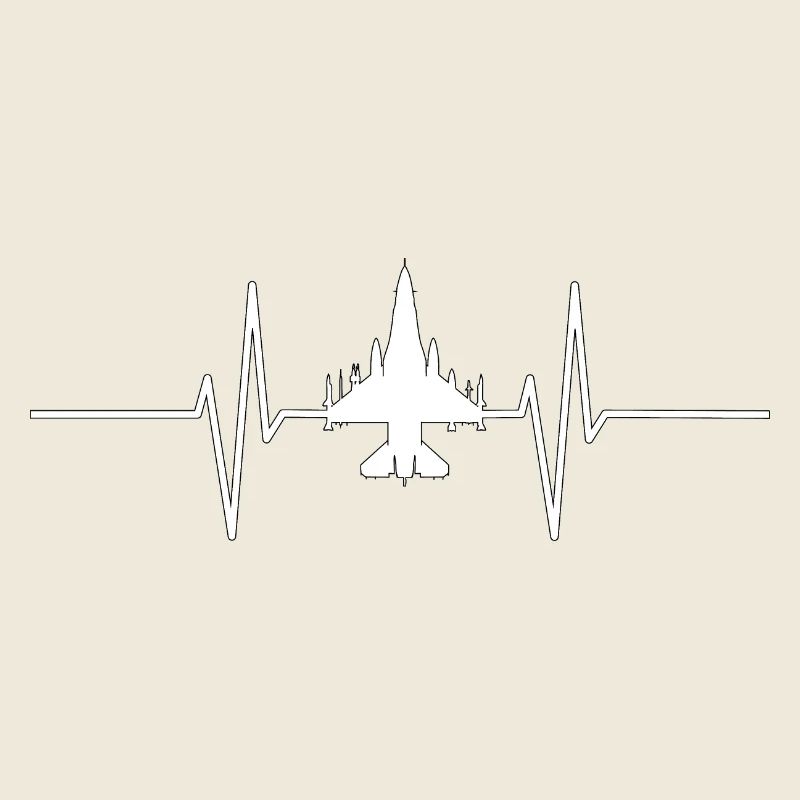 Herzschlag mit Jet / Flugzeug