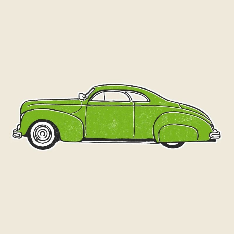 Hot Rod Custom Car vert, design par Mondwinkel