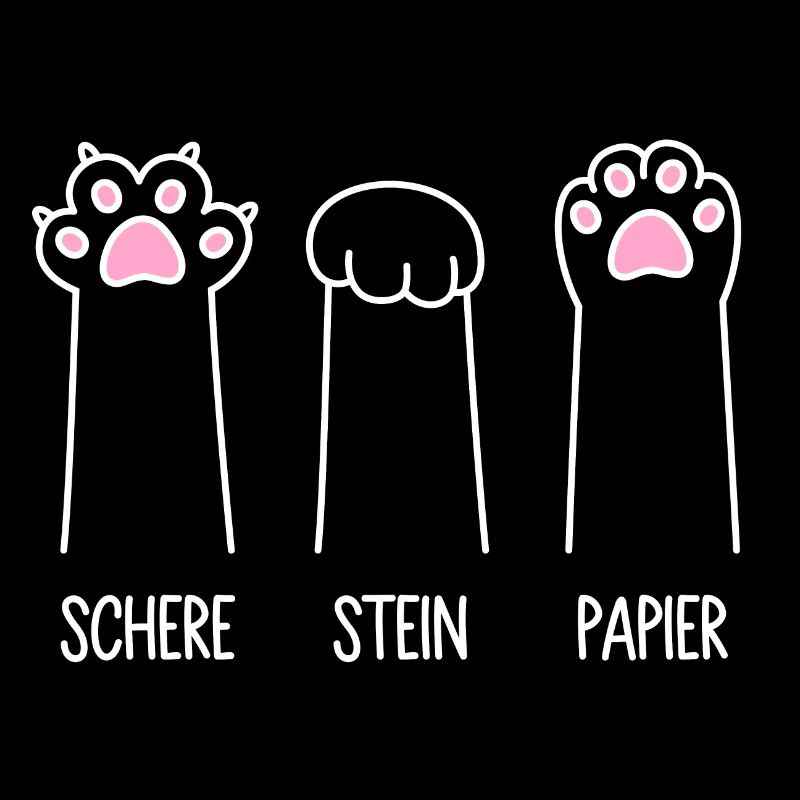 Katze Pfote Katzenpfoten Spiel Schere Stein Papier