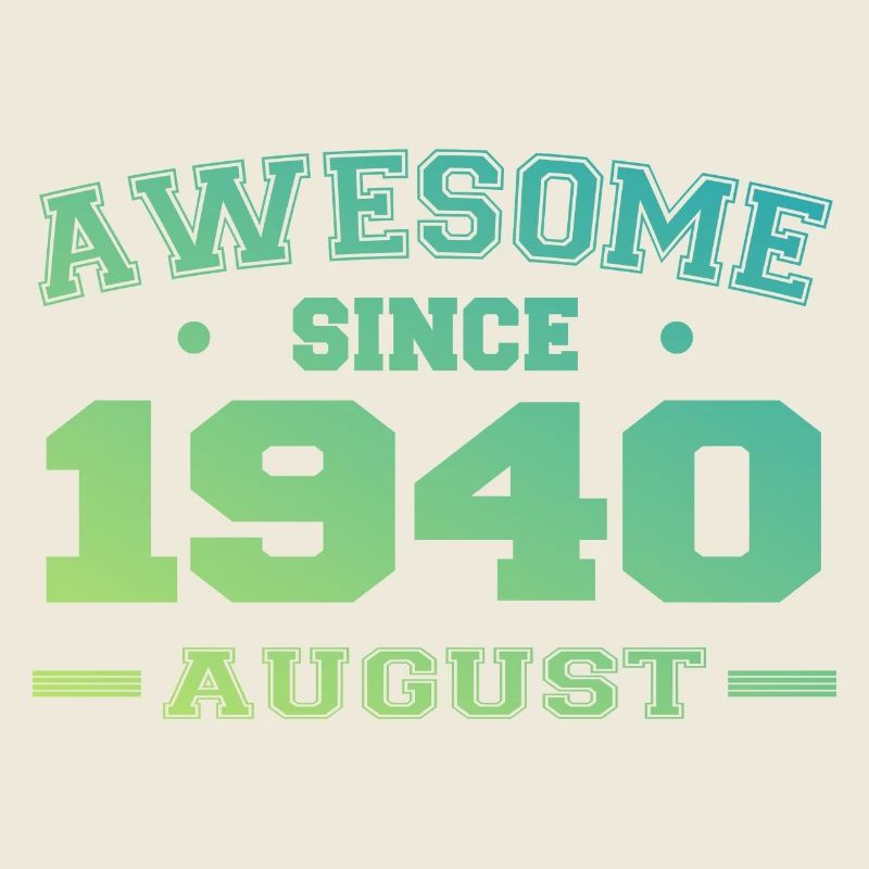 1940 Août Année Naissance Anniversaire Août 1940