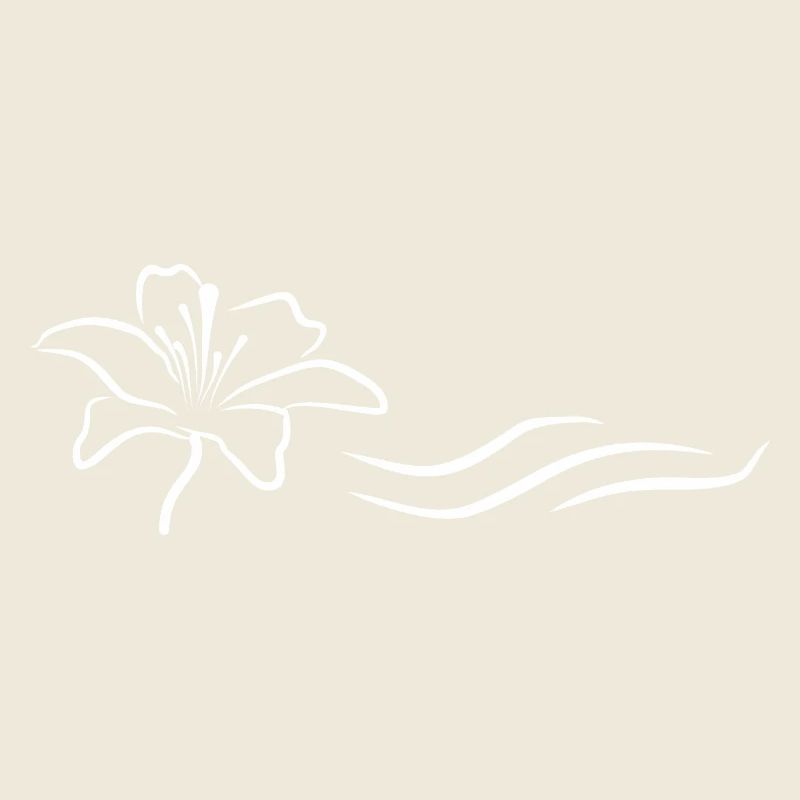 Bloomyvitae - Blüte mit Welle - weiß