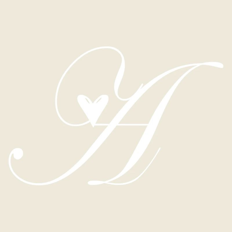 Monogramm A Herz Ranke