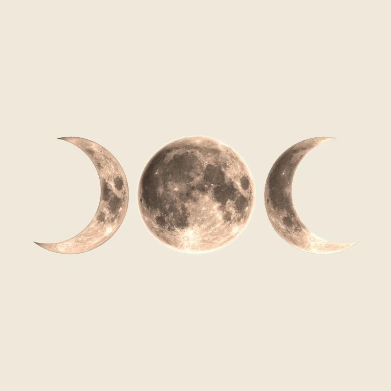 Wicca Mond - triple moon - Goddess symbol