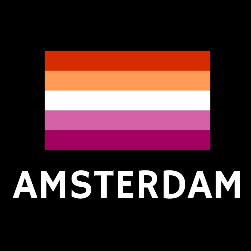 Lesben-Pride-Flagge Amsterdam