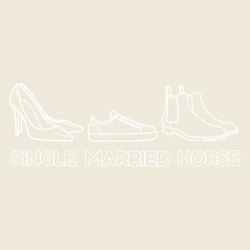 Single Married Horse white