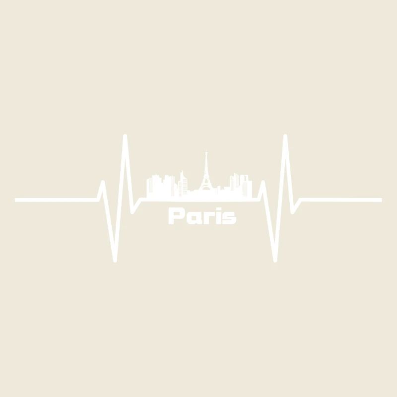 Herzschlag mit Skyline Paris